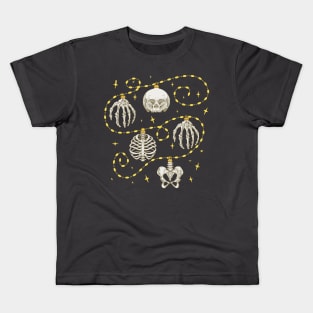 Skeleton Baubles Gold Chain Kids T-Shirt